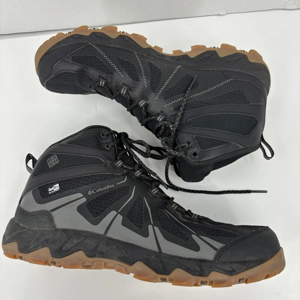 Columbia Newton Ridge Hiking Boots Mens 11 Black Waterproof Lightweight